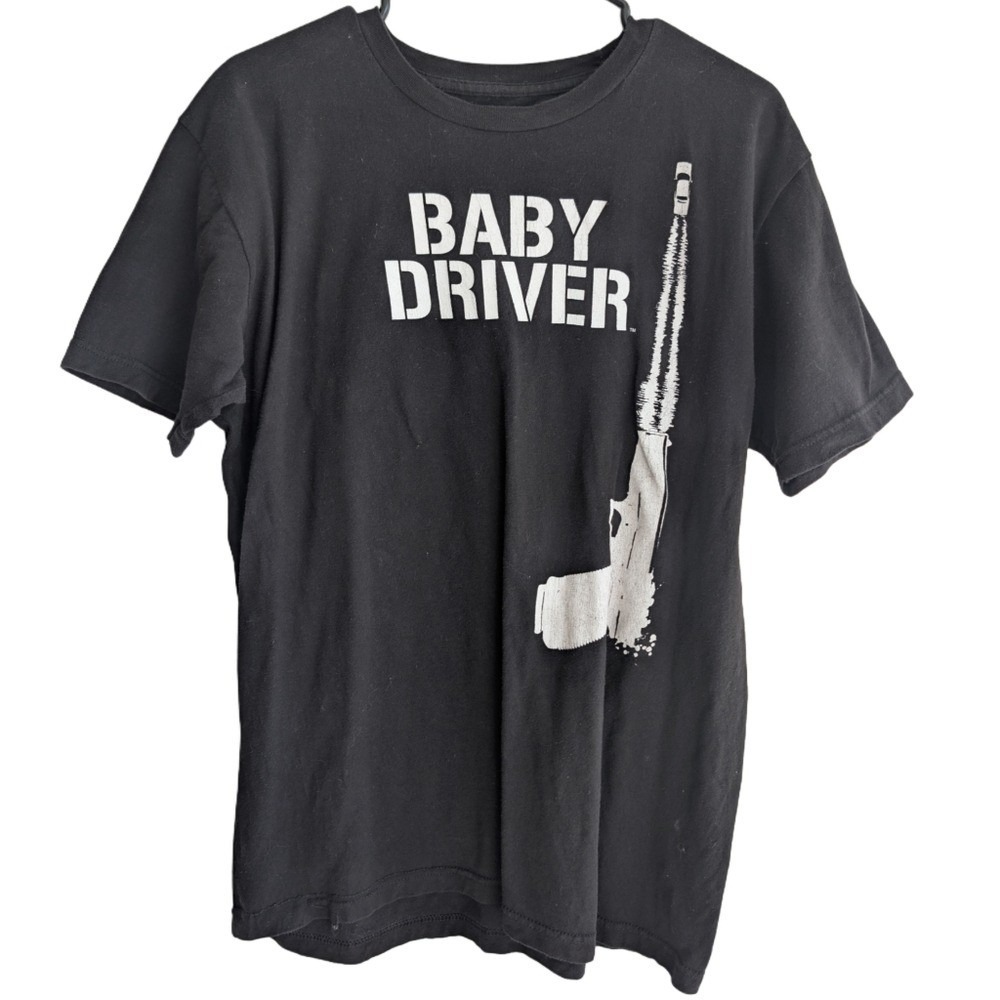 Baby Driver Ripple Junction Large Black Cotton‎ Short Sleeve Graphic Tee Shirt